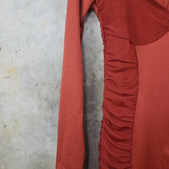 ASOS MESH RUCHED MINI DRESS - Picture 9 of 11